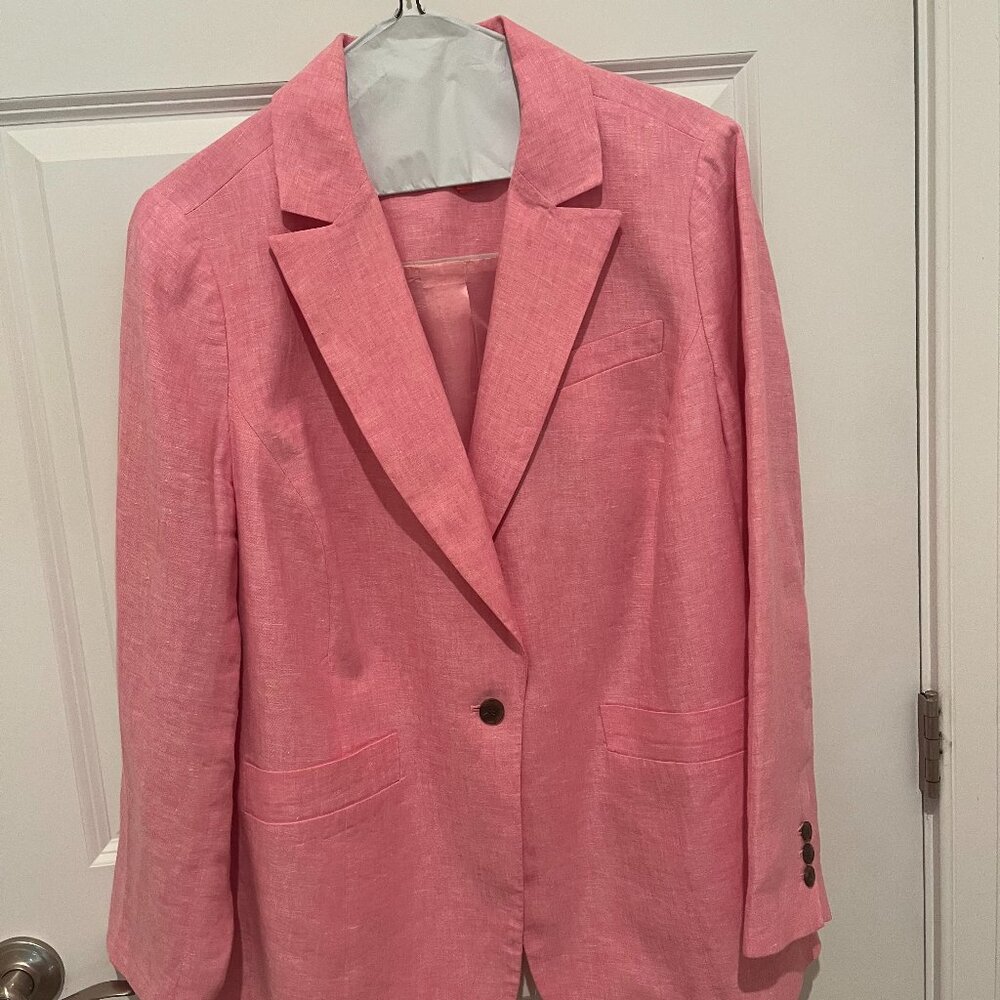 Talbots 16W Linen Blazer